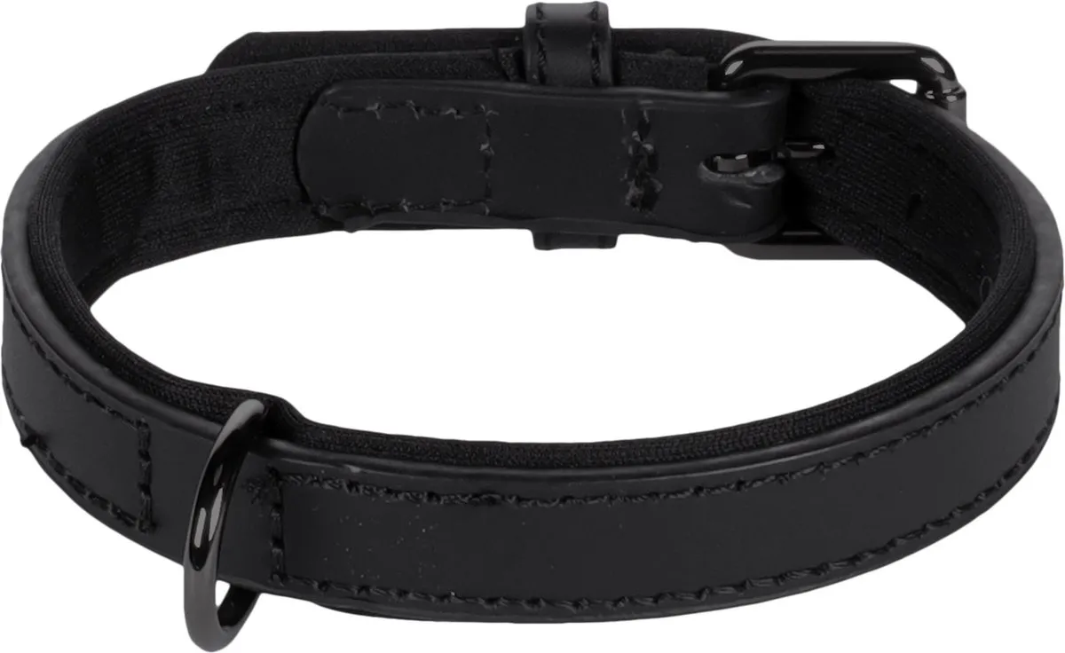 Flamingo Binti Halsband - Zwart - 15mm - XS/S - afbeelding 2 van 3