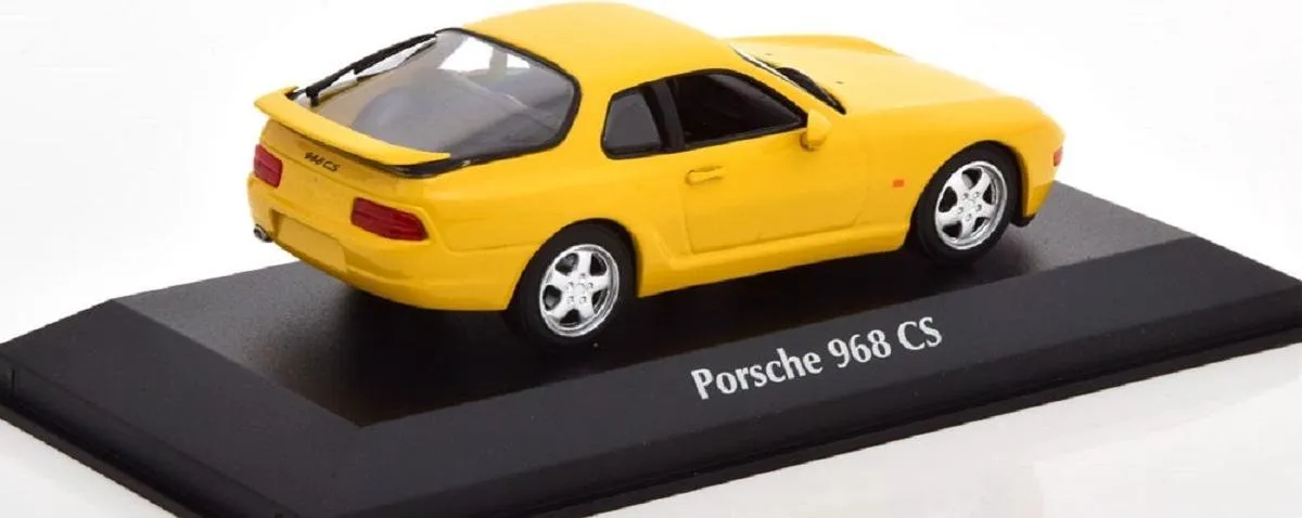 Porsche 968 CS Maxichamps 1:43 Schaalmodel - Geel