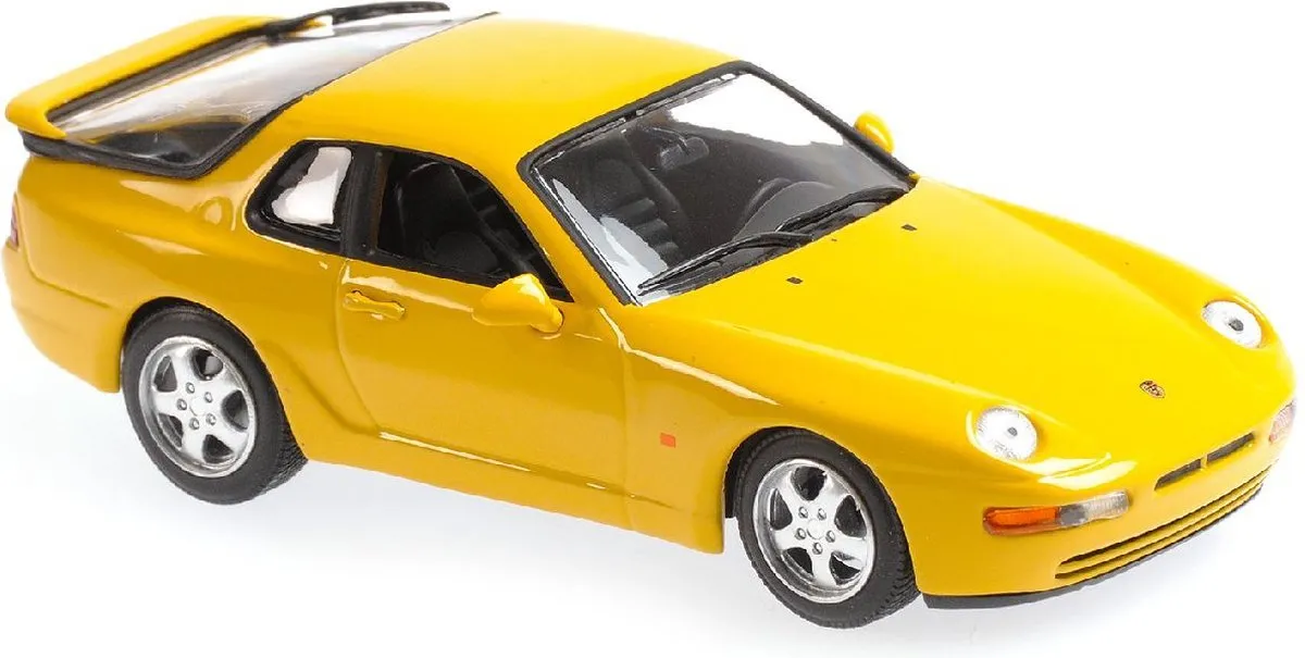 Porsche 968 CS Maxichamps 1:43 Schaalmodel - Geel