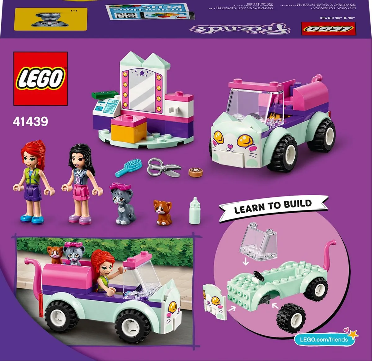 LEGO Friends Kattenverzorgingswagen 41439 - 4 Minifiguren - Multicolor