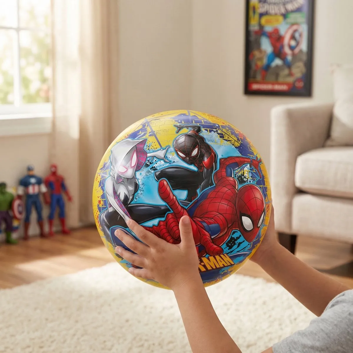 Spider-Man Bal 230mm Geel