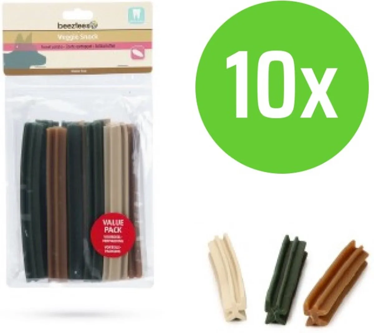 Beeztees Veggie Staaf Mix Voordeel 500g