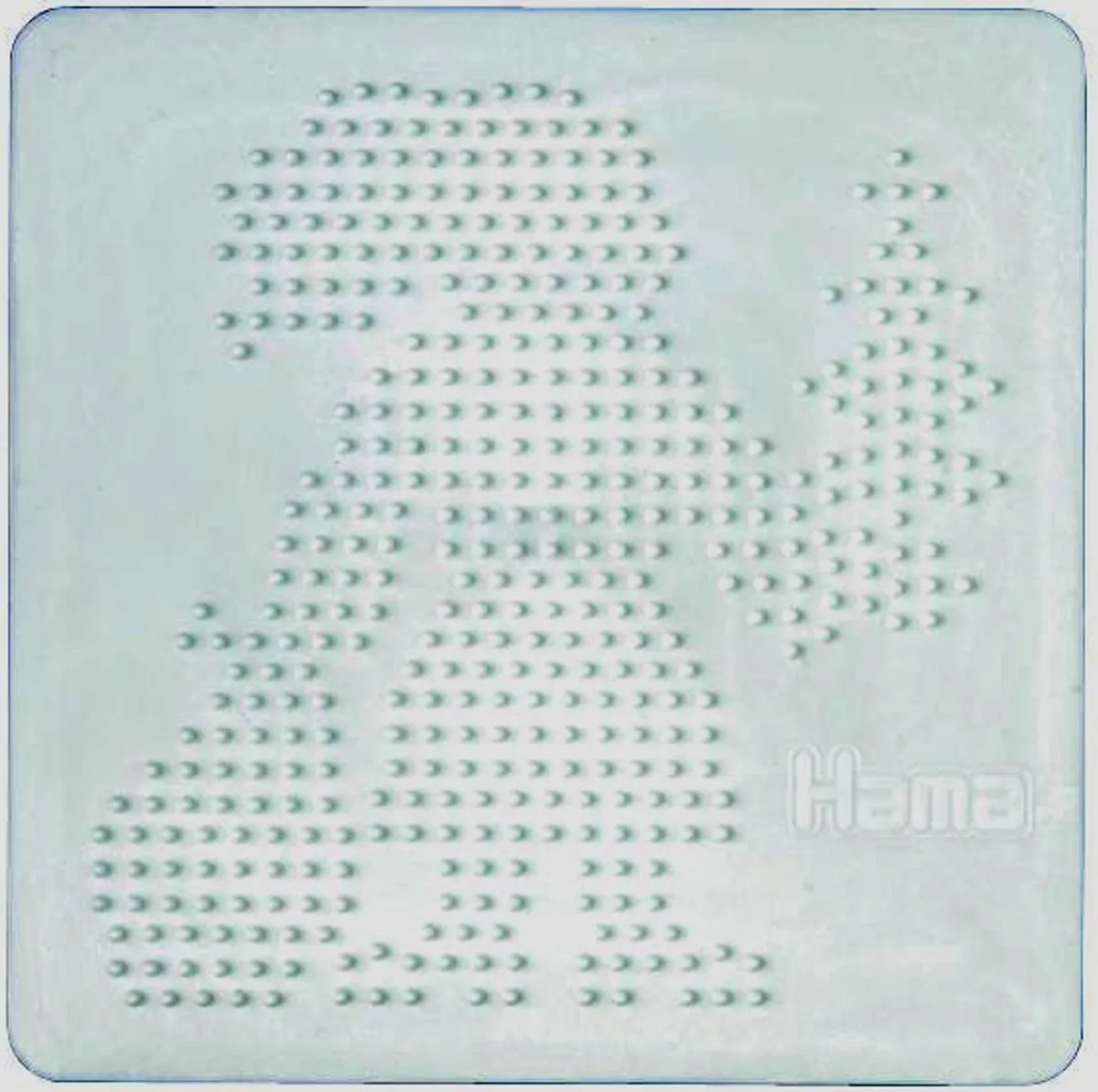 Hama Strijkkralen Grondplaat Ster Groot - Wit