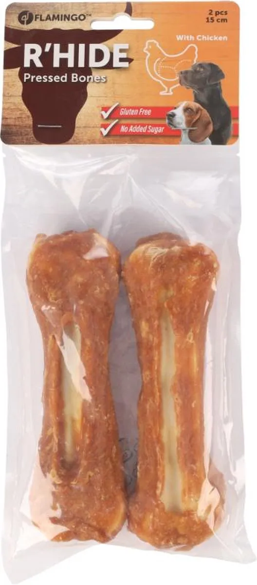 Flamingo Hondensnack Bot Kip - 2 Stuks 110g