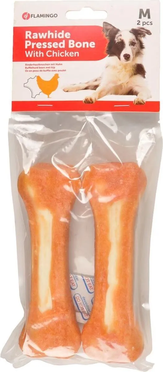 Flamingo Hondensnack Bot Kip - 2 Stuks 110g