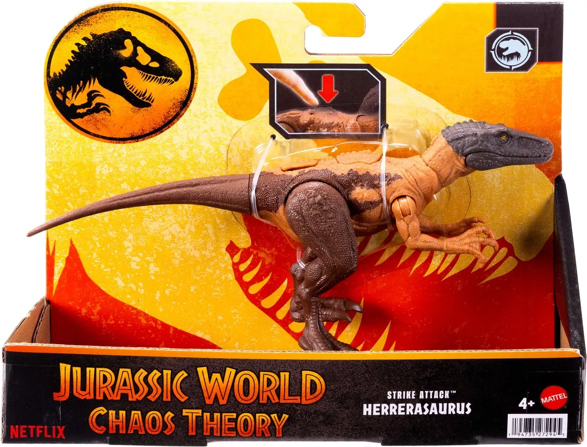 Jurassic World STRIKE ATTACK Herrerasaurus, 4 jaar, Meerkleurig, Kunststof