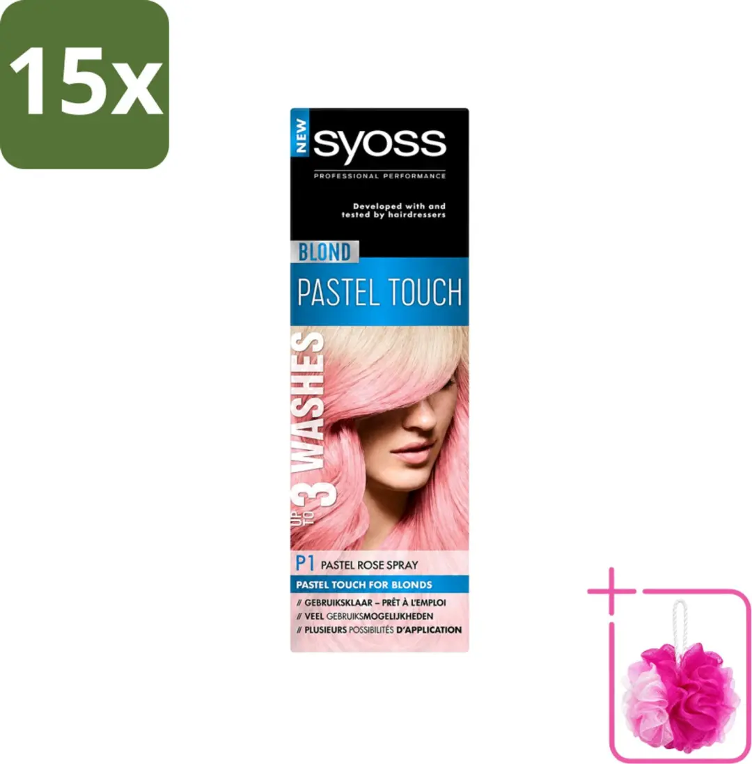 15 x Syoss Color Blond Pastel Touch P1 Pastel Rose
