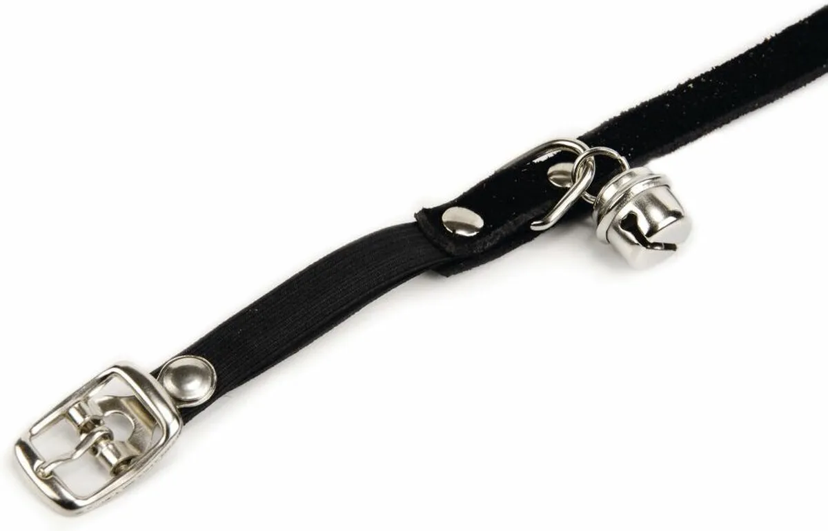 Beeztees Kattenbandje Suede - One Size - Zwart