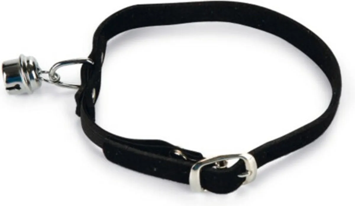 Beeztees Kattenbandje Suede - One Size - Zwart