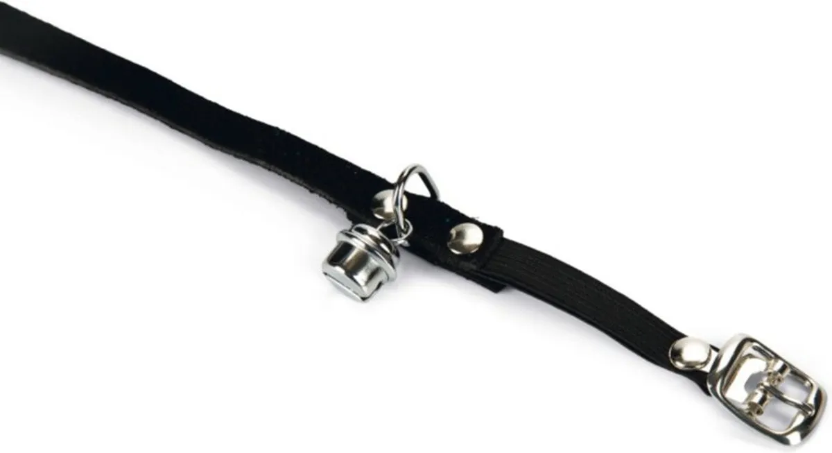 Beeztees Kattenbandje Suede - One Size - Zwart