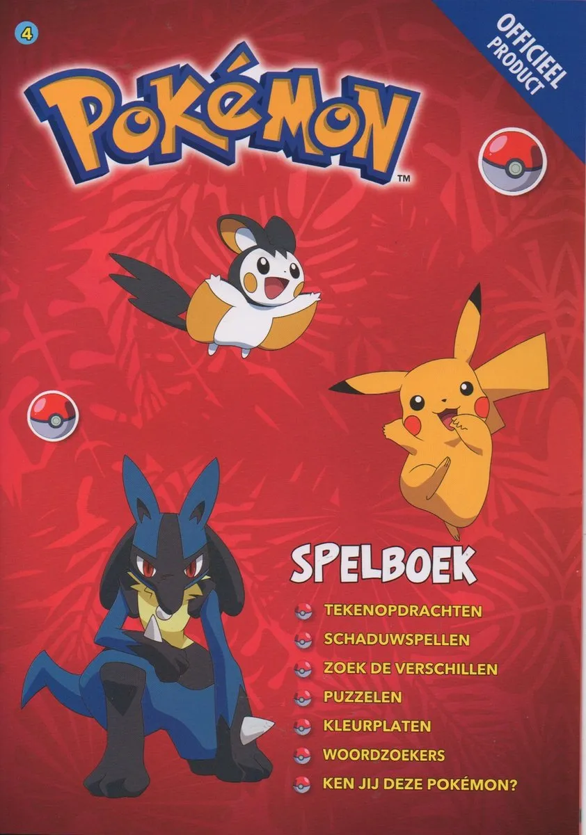 Pokémon Mega Bundel - 4 Spelboeken - Rood