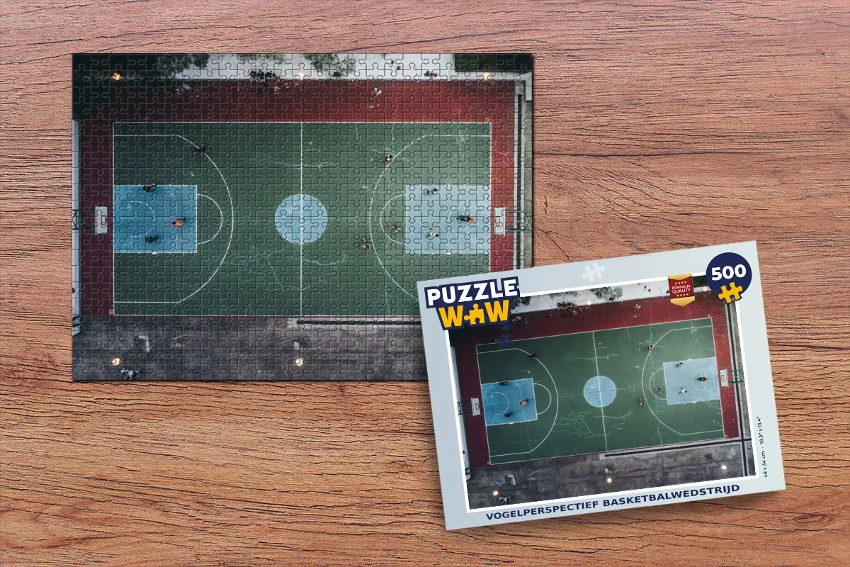 PuzzleWow Basketbalwedstrijd Legpuzzel 500 Stuks