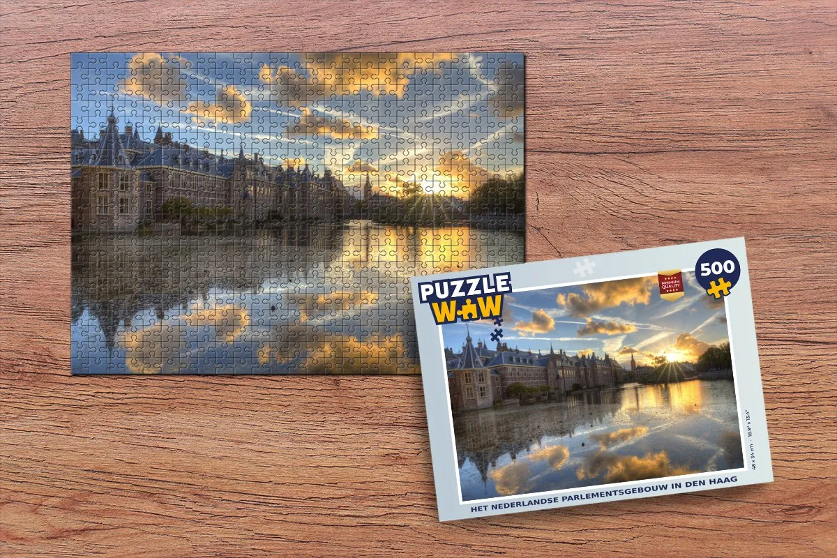 PuzzleWow Den Haag Torentje Legpuzzel 500 Stuks - Multicolor