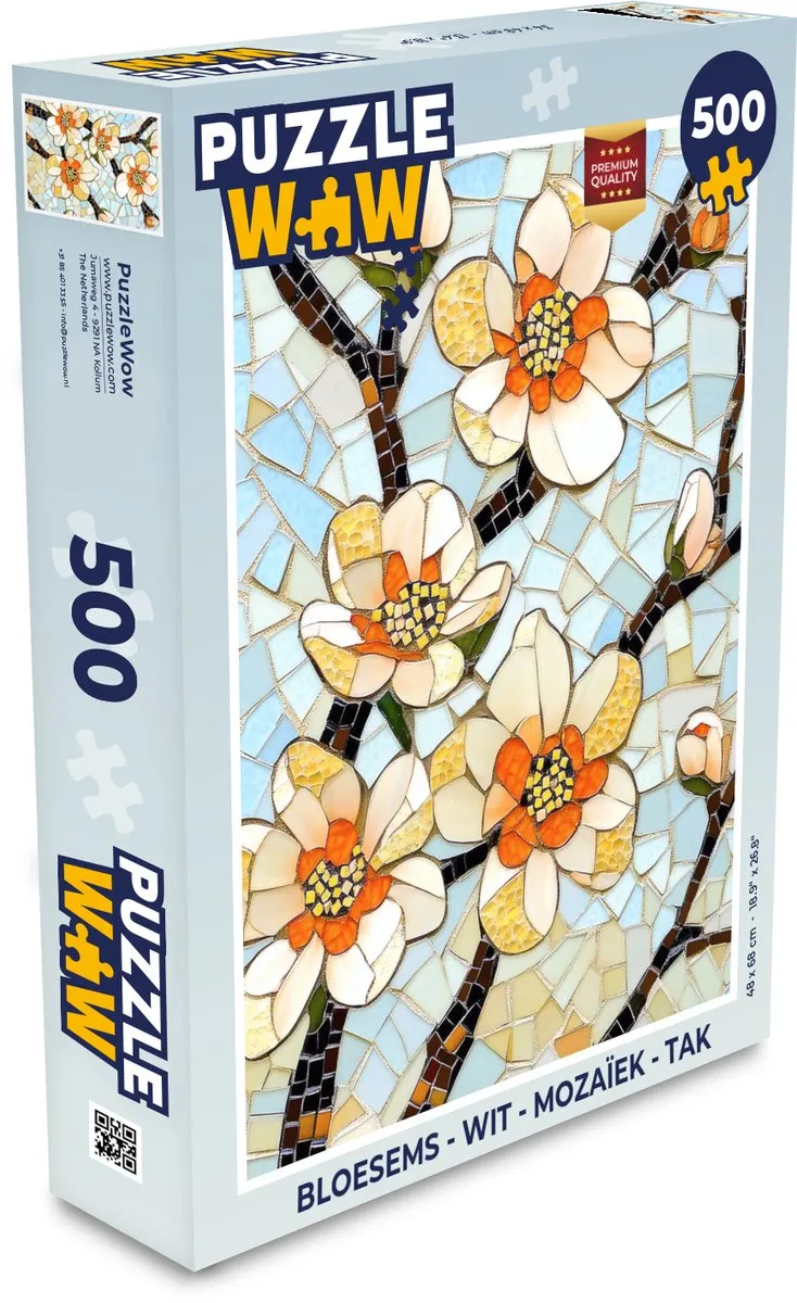 PuzzleWow Bloesems Mozaïek Legpuzzel 500 Stuks