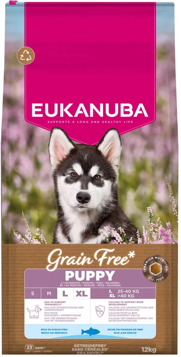 Eukanuba Grain Free Puppy Large Breed Zeevis - 12 kg