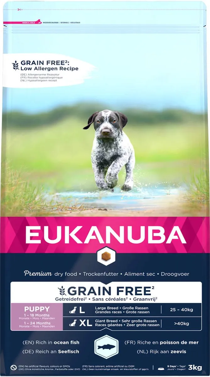 Eukanuba Grain Free Puppy Large Breed Zeevis - 12 kg