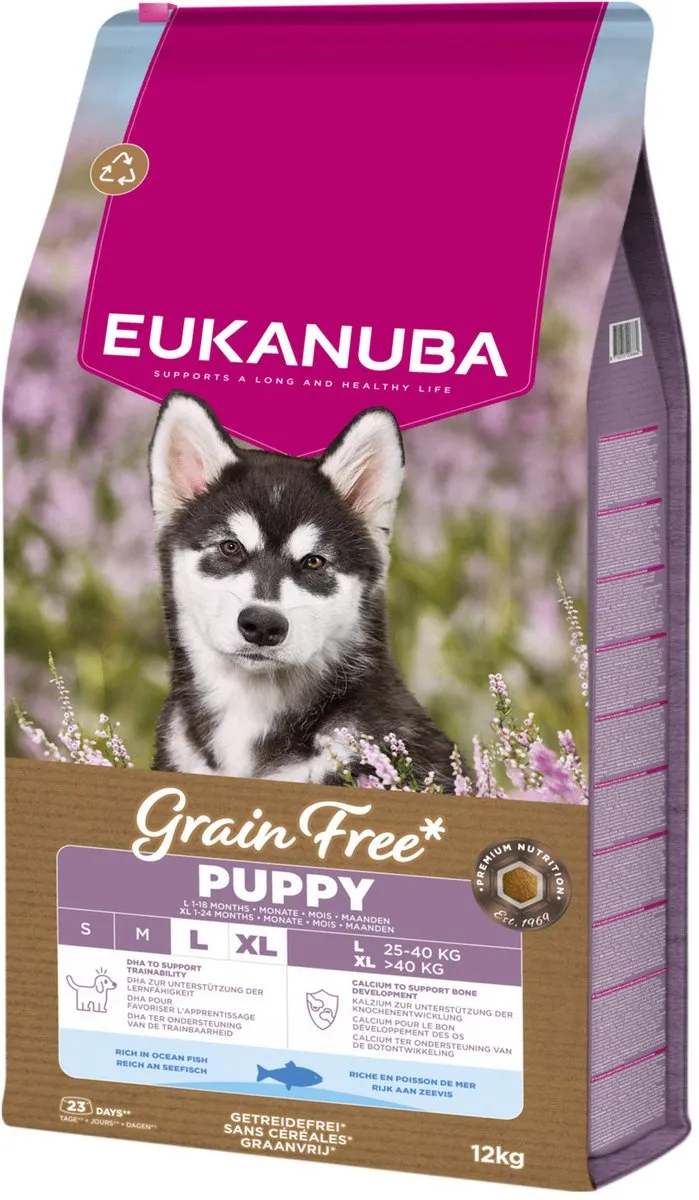 Eukanuba Grain Free Puppy Large Breed Zeevis - 12 kg