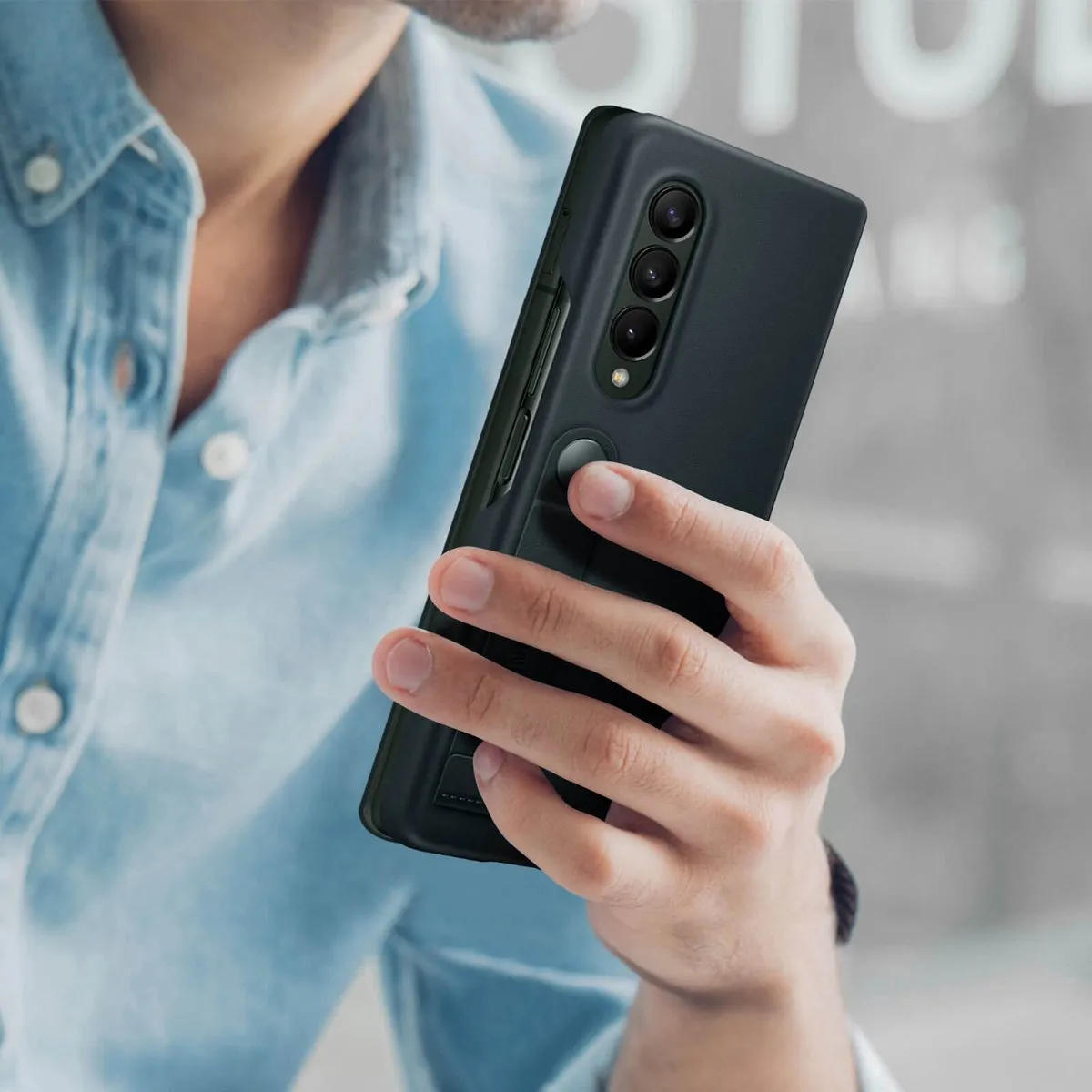 Samsung Galaxy Z Fold3 Lederen Hoesje - Groen EF-FF926LGEGWW