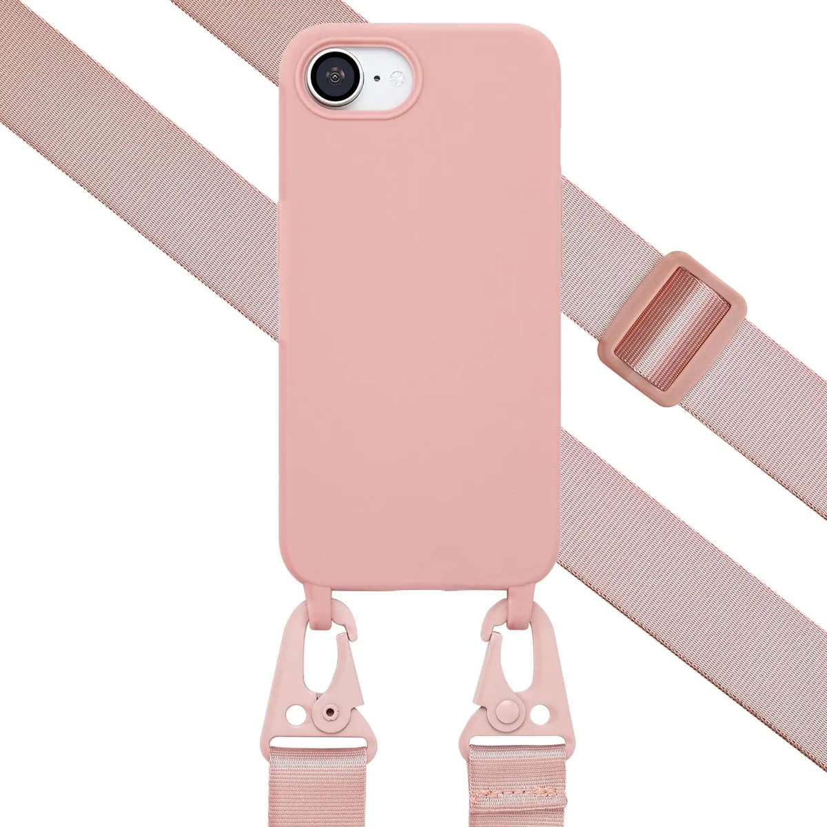 Selencia Hoesje iPhone 16e Siliconen - Roze