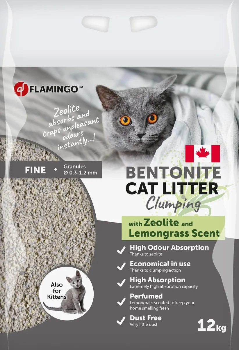 Flamingo Premium Line Kattenbakvulling Citroengras 12kg