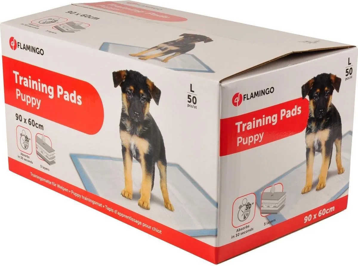 Flamingo Puppy Pads Trainingsmat Pady Wit 90x60cm