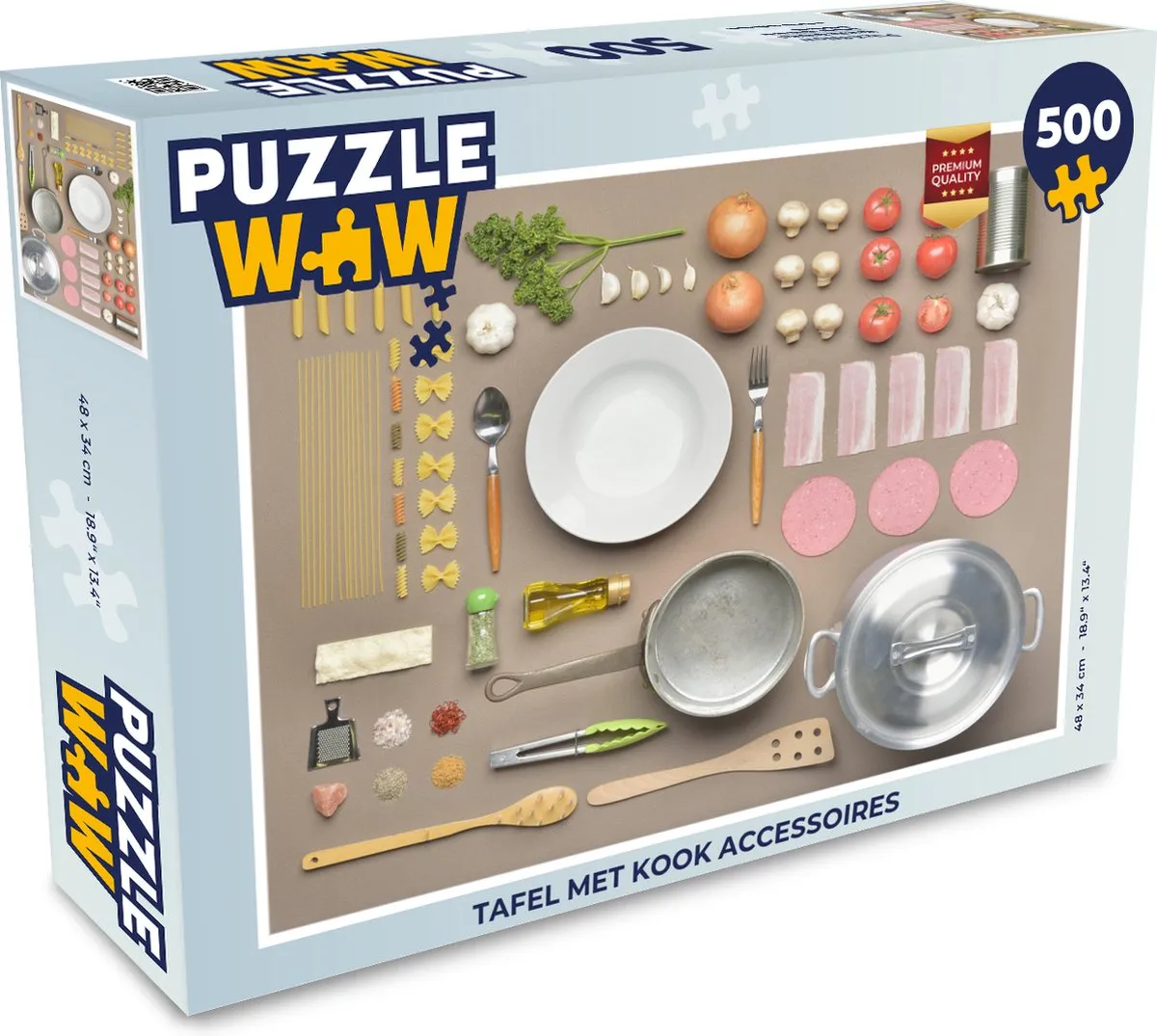 PuzzleWow Tafelpuzzel 500 Stuks Multicolor