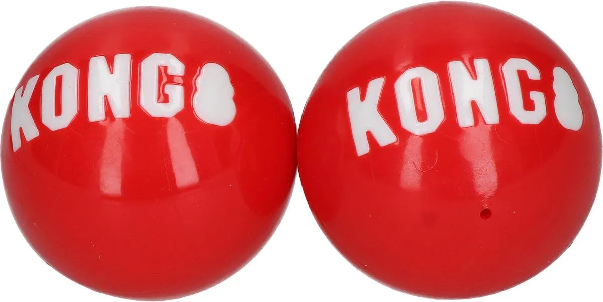 KONG Signature Balls L - Rood - 2 Stuks