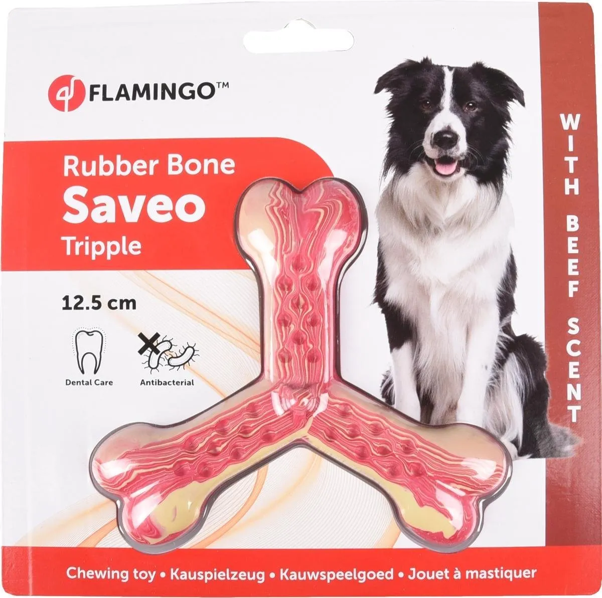 Flamingo Saveo Trippel Been Hondenspeelgoed - Roze