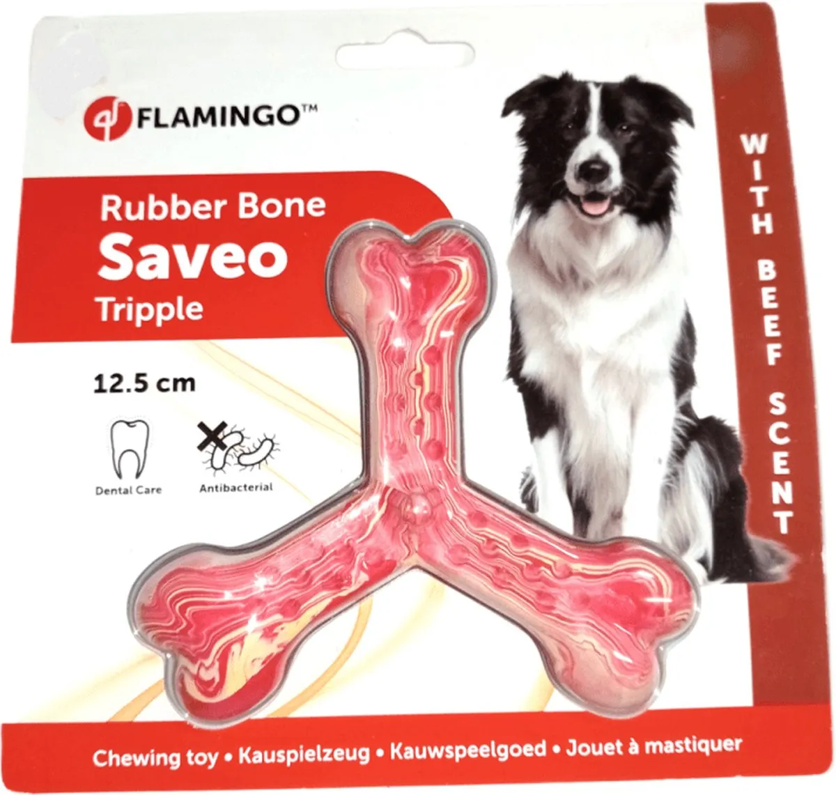 Flamingo Saveo Trippel Been Hondenspeelgoed - Roze