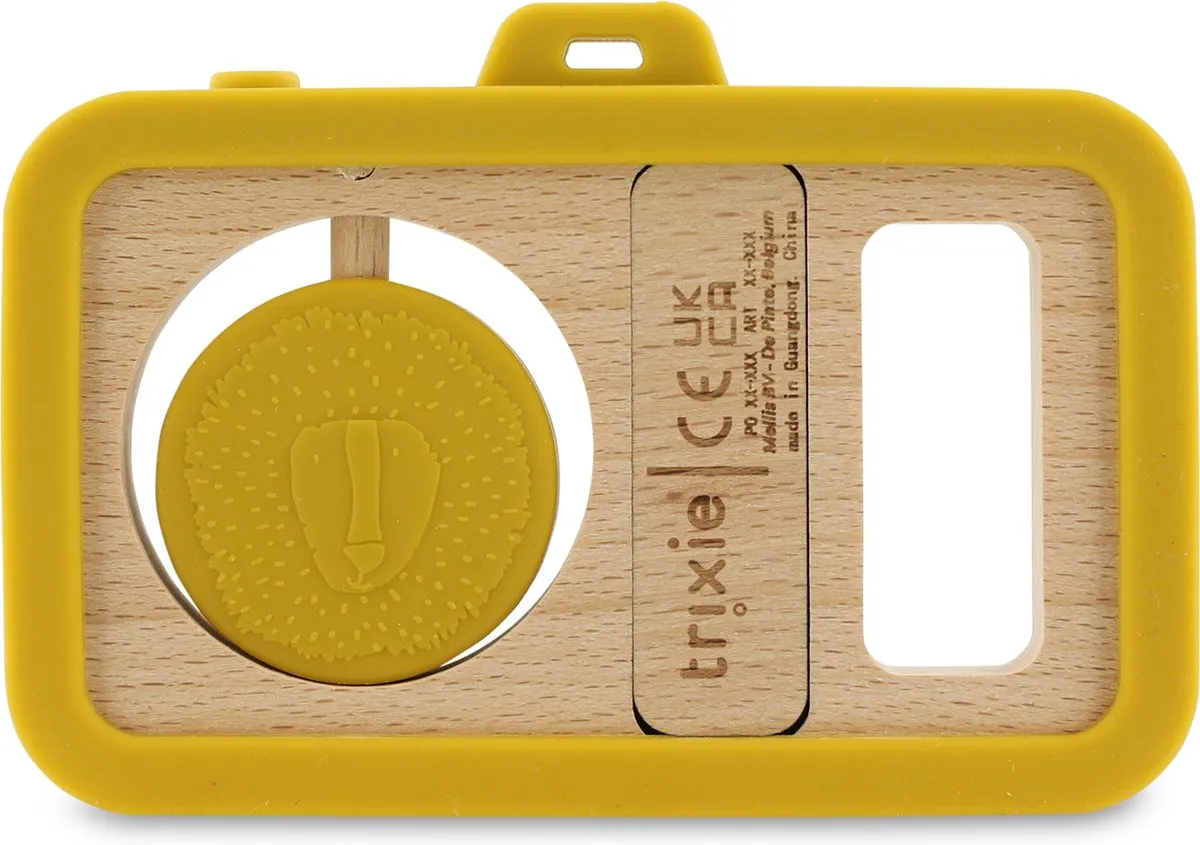 Trixie Baby Camera Mr. Lion - Hout & Silicone - Geel