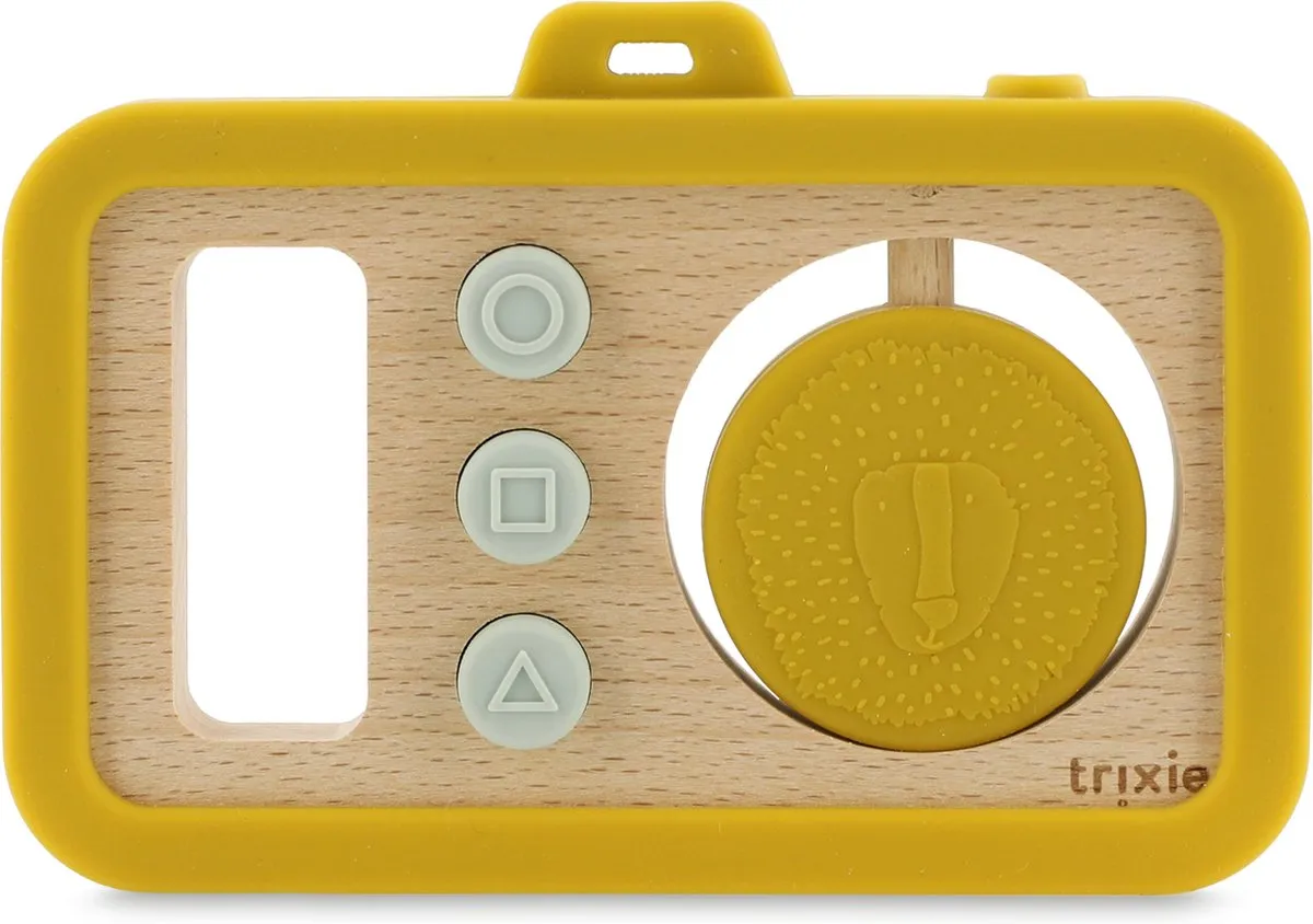 Trixie Baby Camera Mr. Lion - Hout & Silicone - Geel