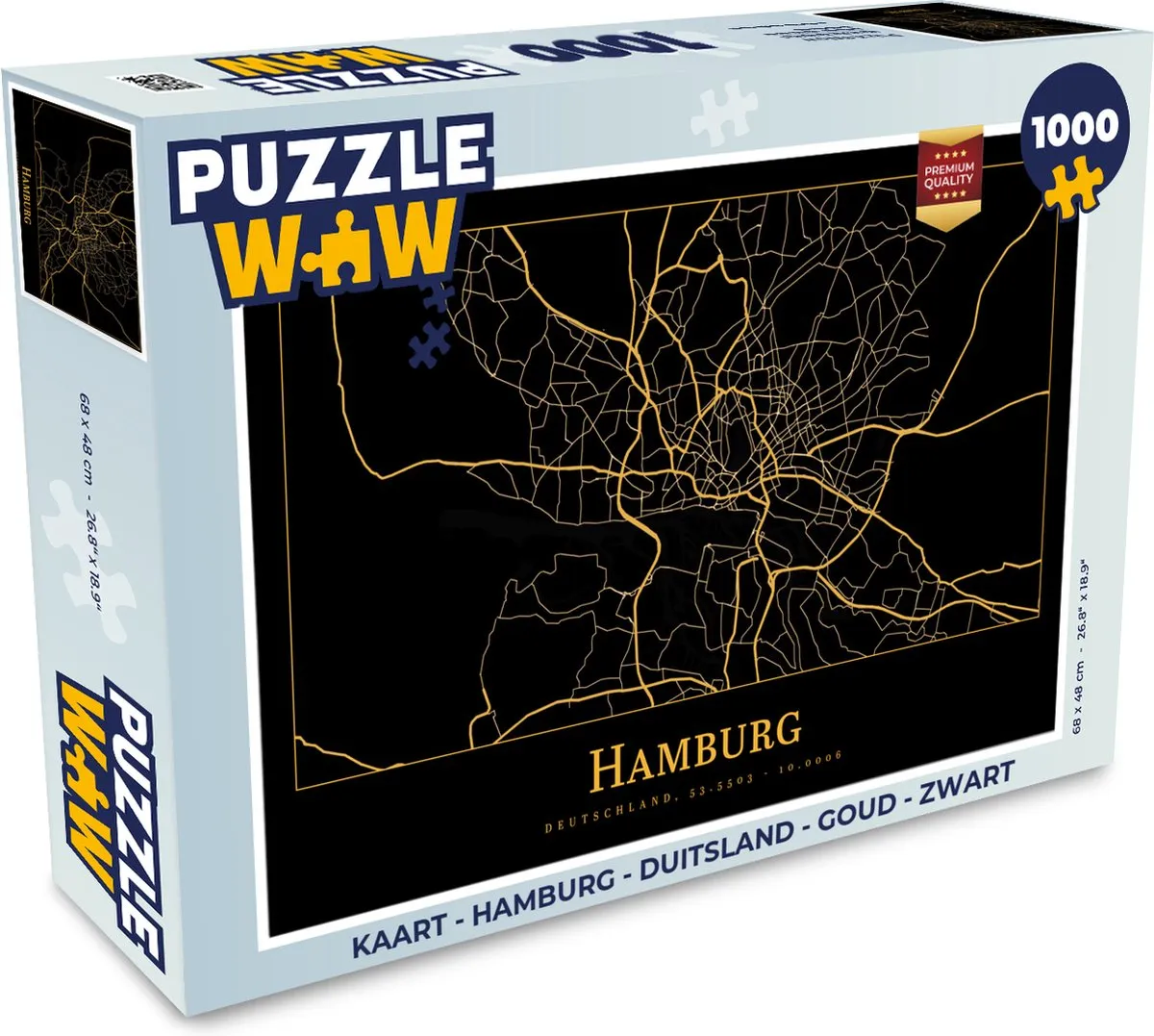 PuzzleWow Hamburg Duitsland Legpuzzel 1000 Stuks - Multicolor