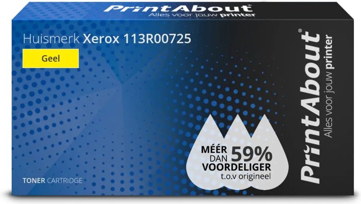 PrintAbout Xerox 113R00725 Toner Geel - 30.000 Pagina's