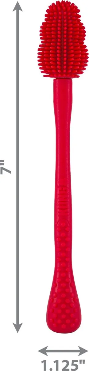 KONG Brush Schoonmaakborstel Hond 18cm - Rood