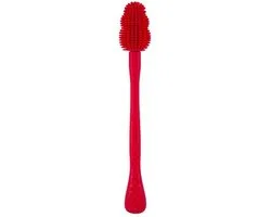 KONG Brush Schoonmaakborstel Hond 18cm - Rood - afbeelding 6 van 6