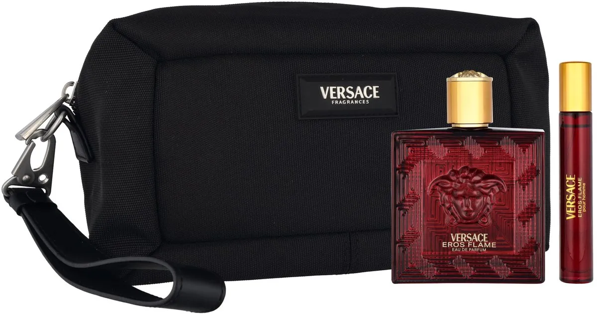 Versace Eros Flame Heren Parfumset - 3 Stuks