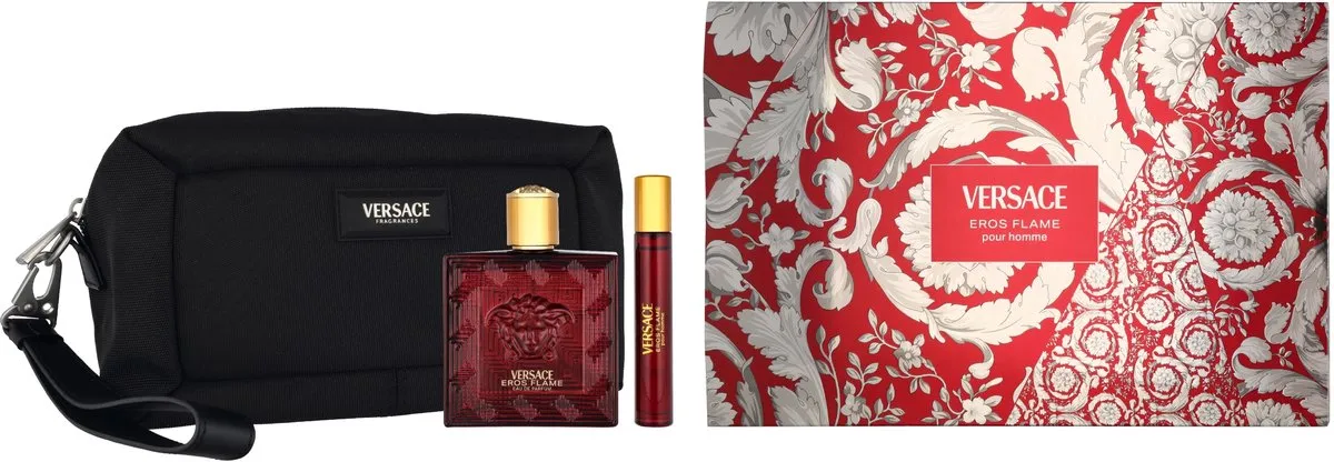 Versace Eros Flame Heren Parfumset - 3 Stuks