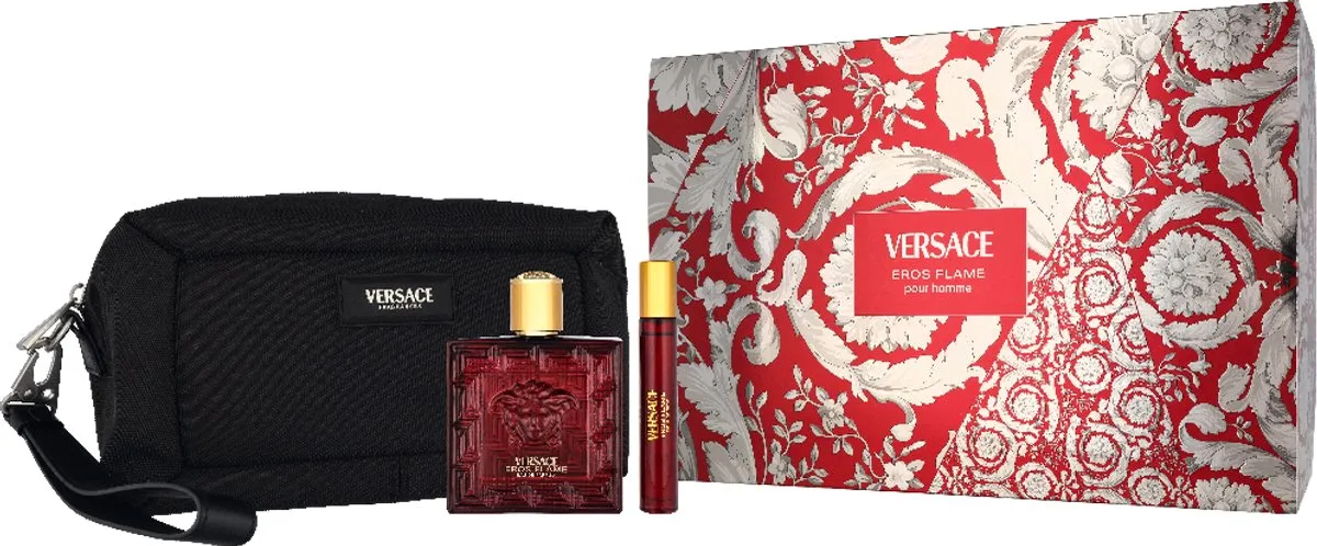 Versace Eros Flame Heren Parfumset - 3 Stuks