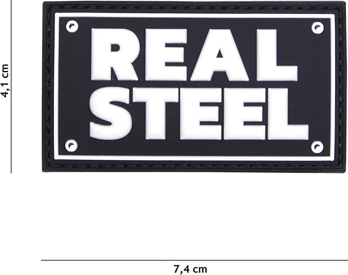 101 Inc Embleem 3D PVC Real Steel Zwart