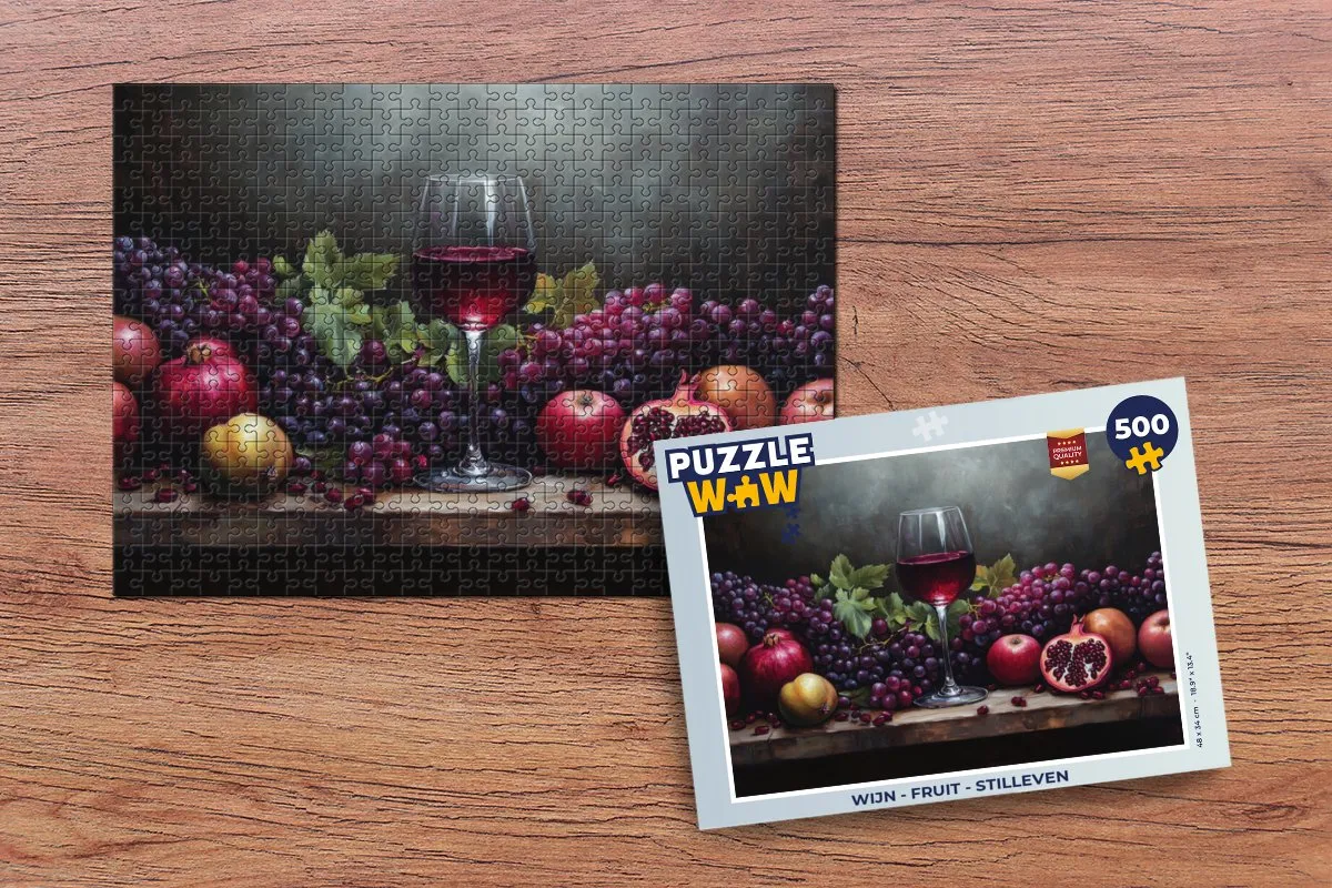 PuzzleWow Fruit Stilleven Legpuzzel 500 Stuks - 8721169393285