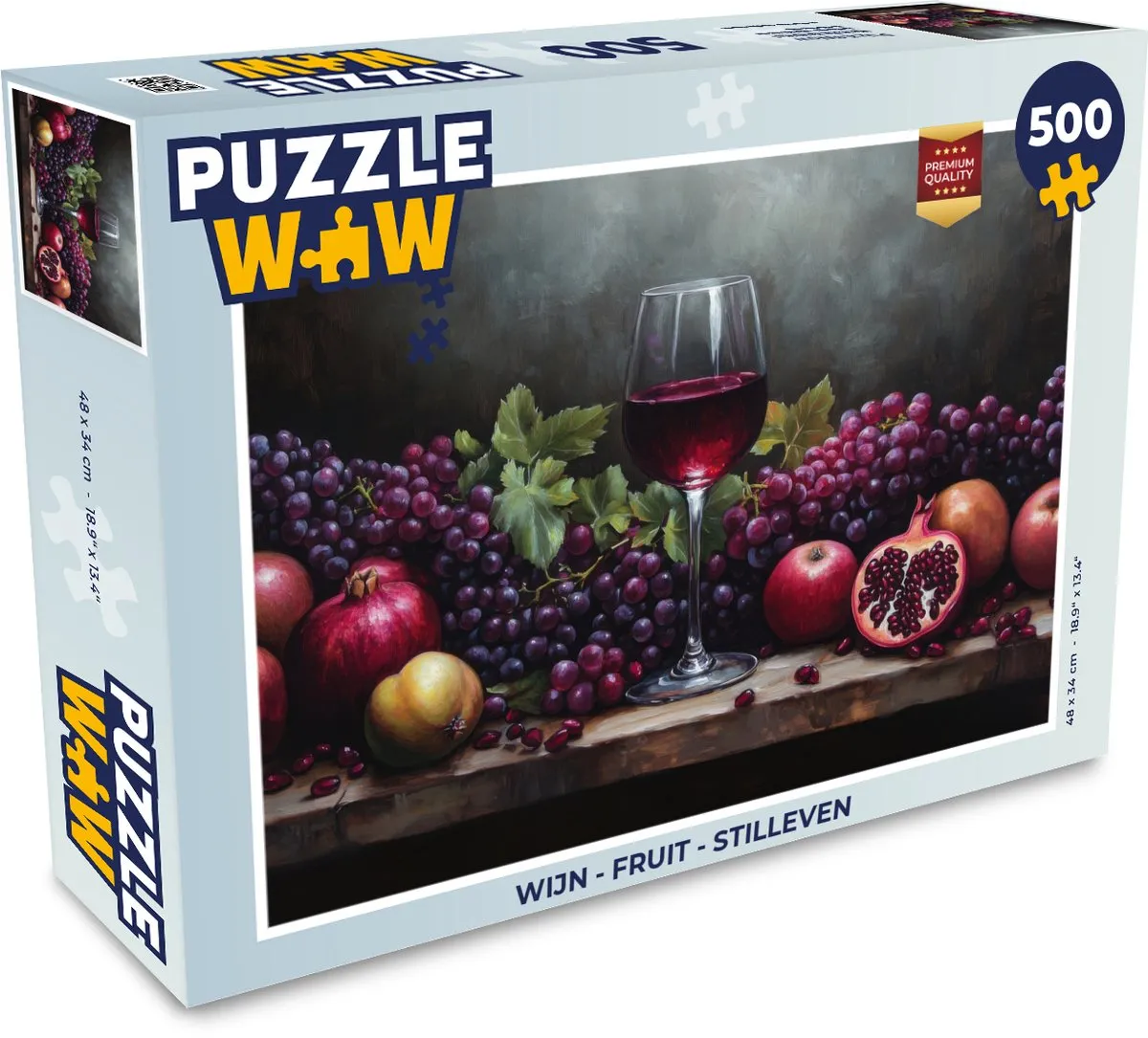 PuzzleWow Fruit Stilleven Legpuzzel 500 Stuks - 8721169393285