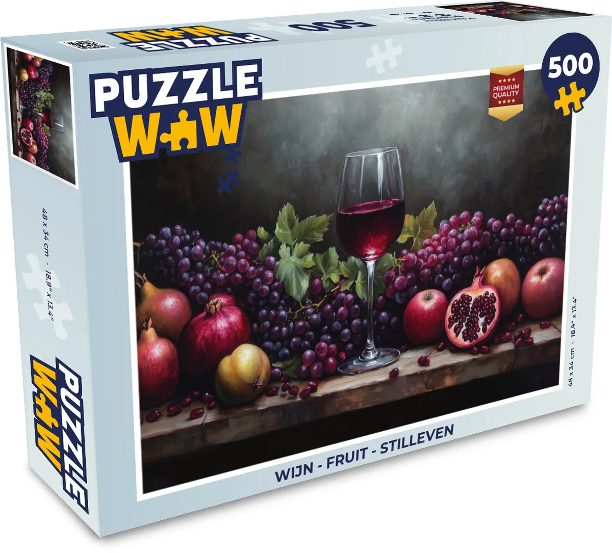 PuzzleWow Fruit Stilleven Legpuzzel 500 Stuks - 8721169393285