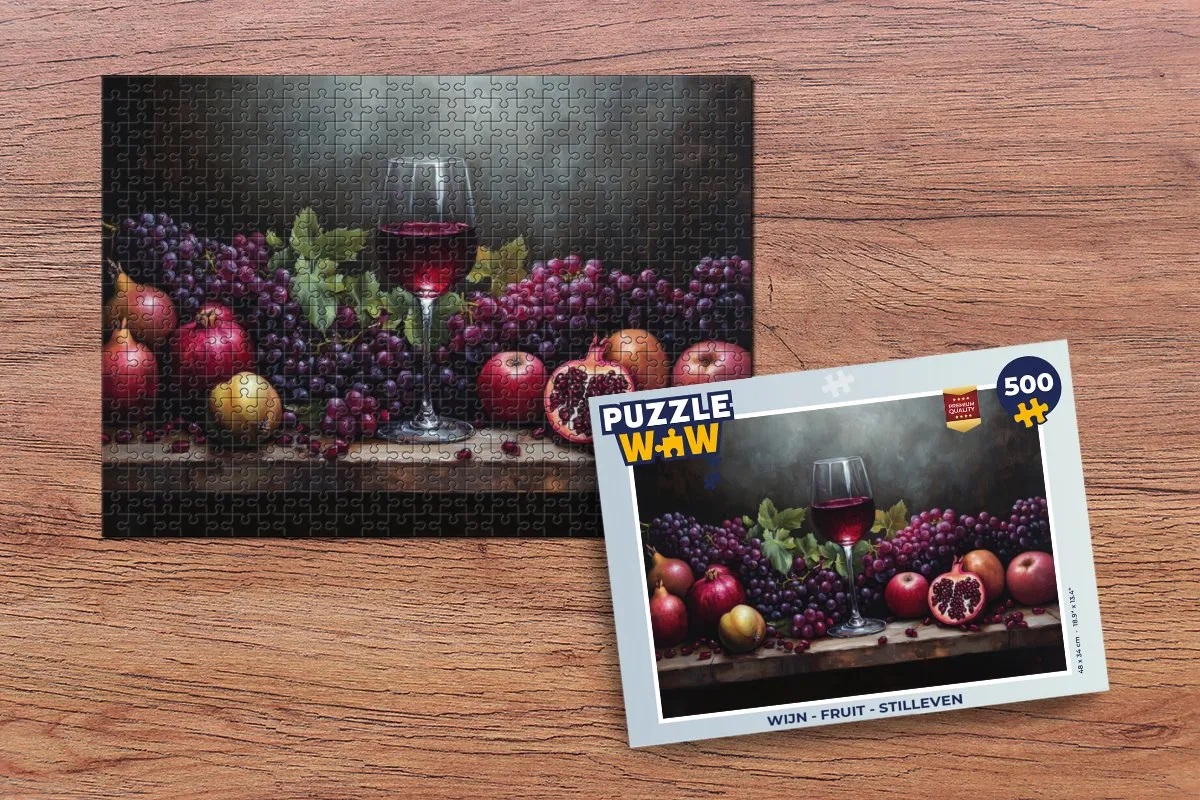 PuzzleWow Fruit Stilleven Legpuzzel 500 Stuks - 8721169393285