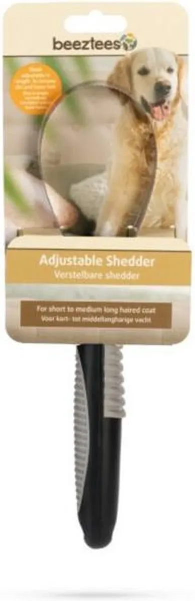 Beeztees Shedder Verstelbaar - 26,5 cm - Zwart/Grijs