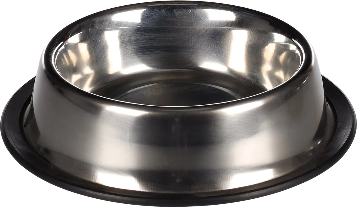 Flamingo Hondenvoerbak Inox Antislip 13cm