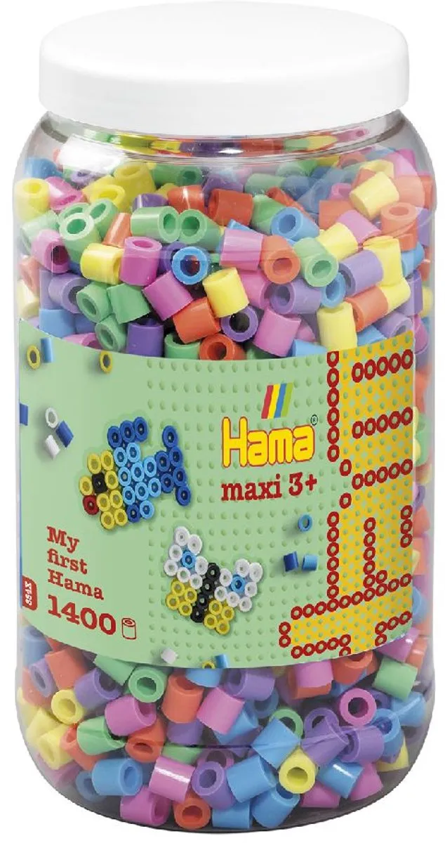 Hama Strijkkralenmix Grote Maxi - 1400 Stuks - 6 Kleuren