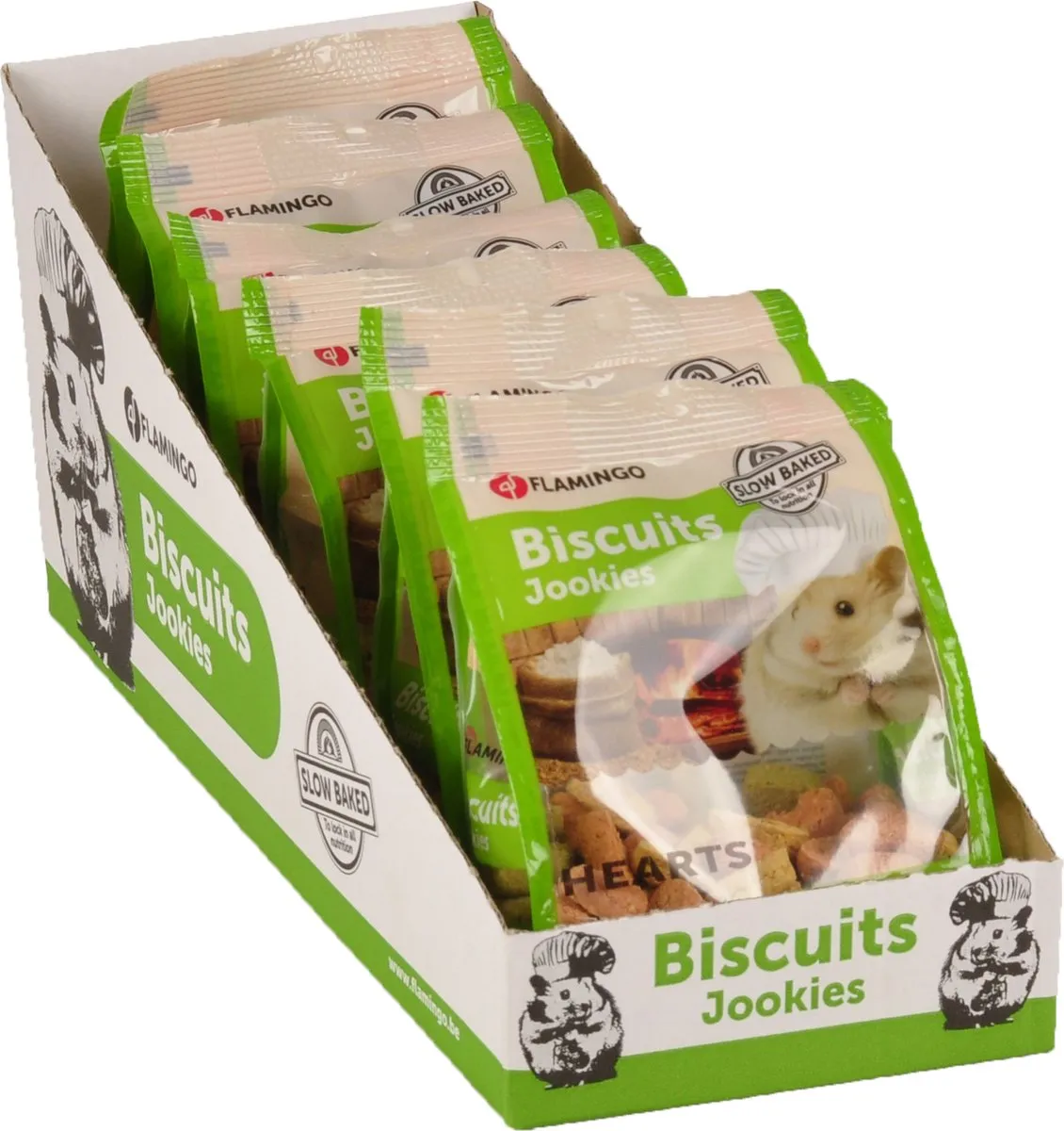 Flamingo Knaagsnack Hartjes - 100 gr