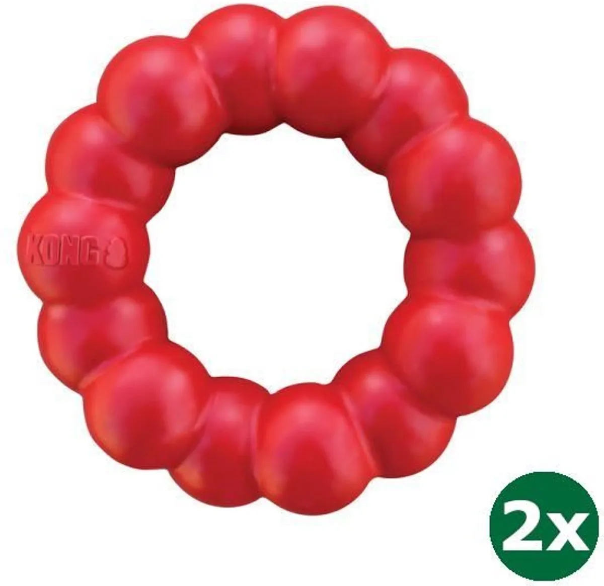 KONG Ring Rood 2 Stuks - 12,5x9x4cm