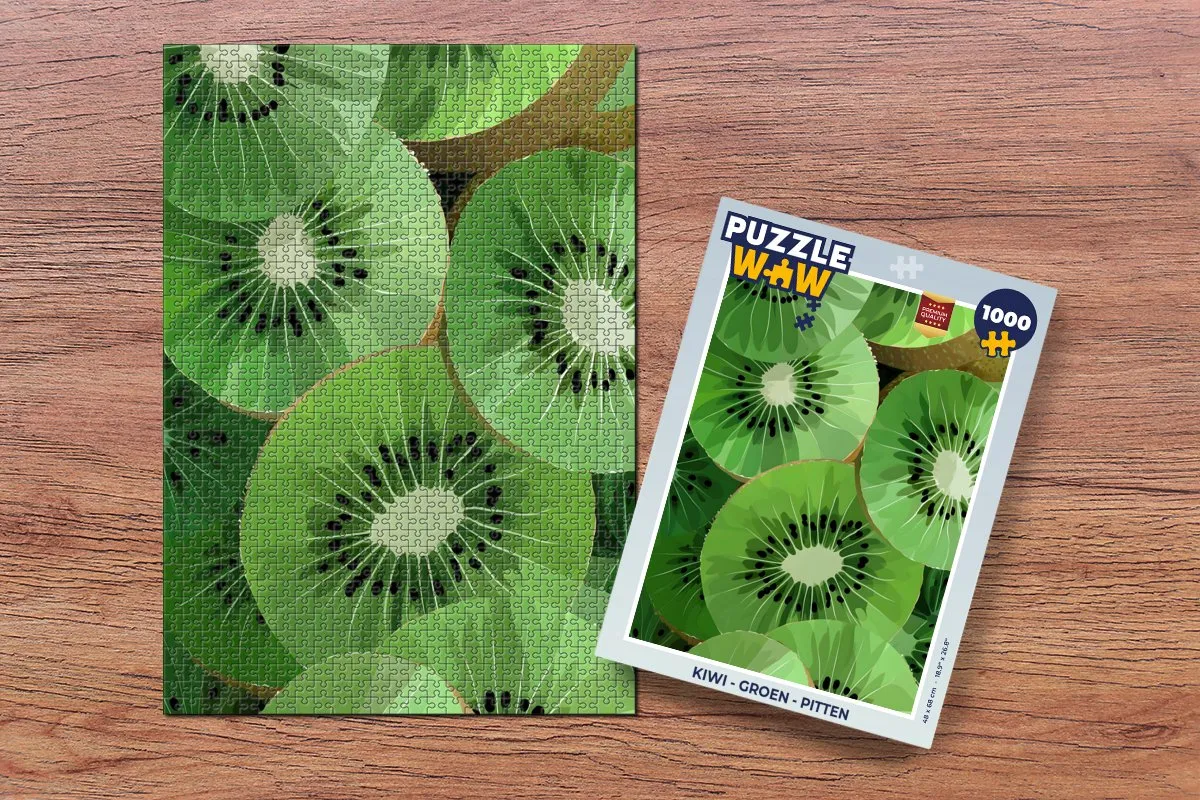 PuzzleWow Legpuzzel Kiwi 1000 Stuks - Groen