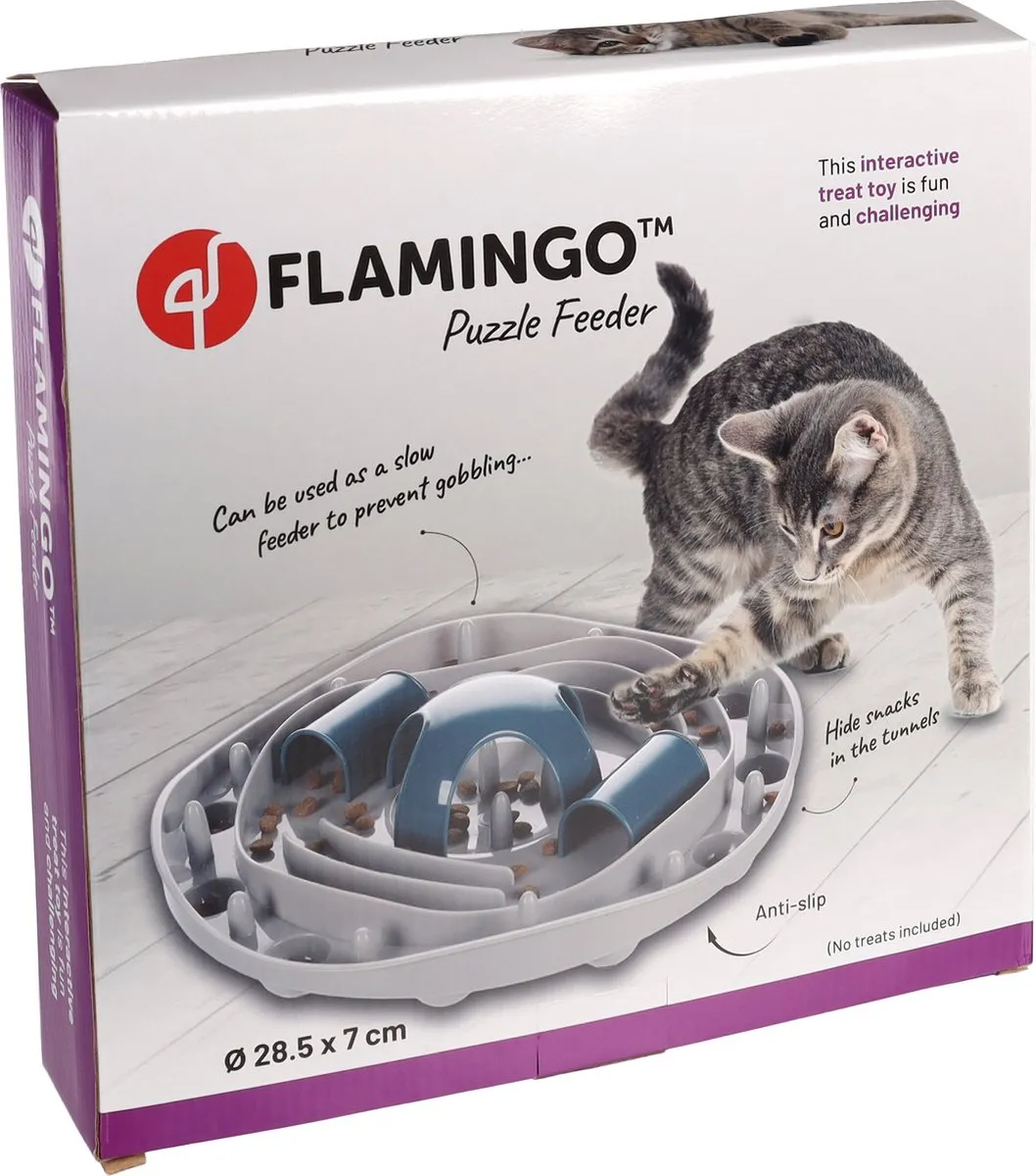 Flamingo Hanto Interactief Hondenspeelgoed - Ø28,5cm Grijs